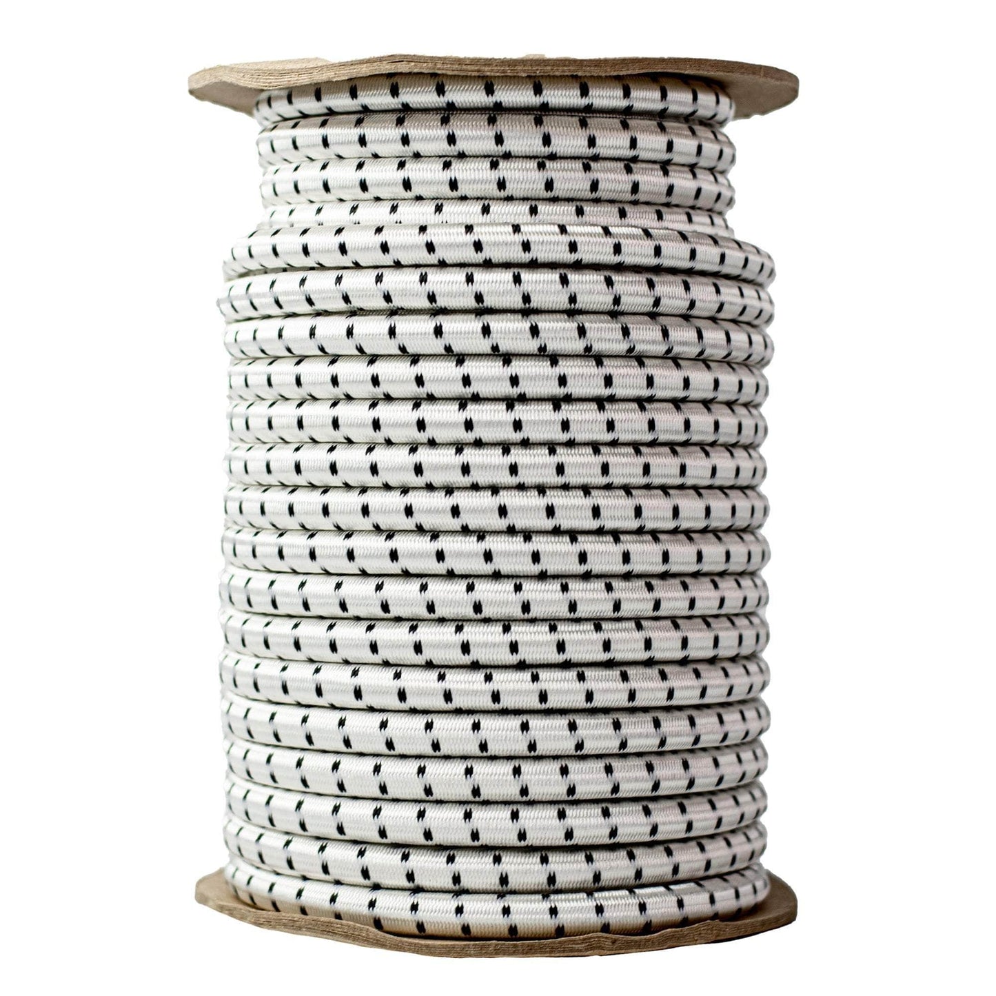 1/2 in / 100 ft - Spool / White w Black Tracer SKPPSC-12x100-WhiteBT RopeHub Shock Cord