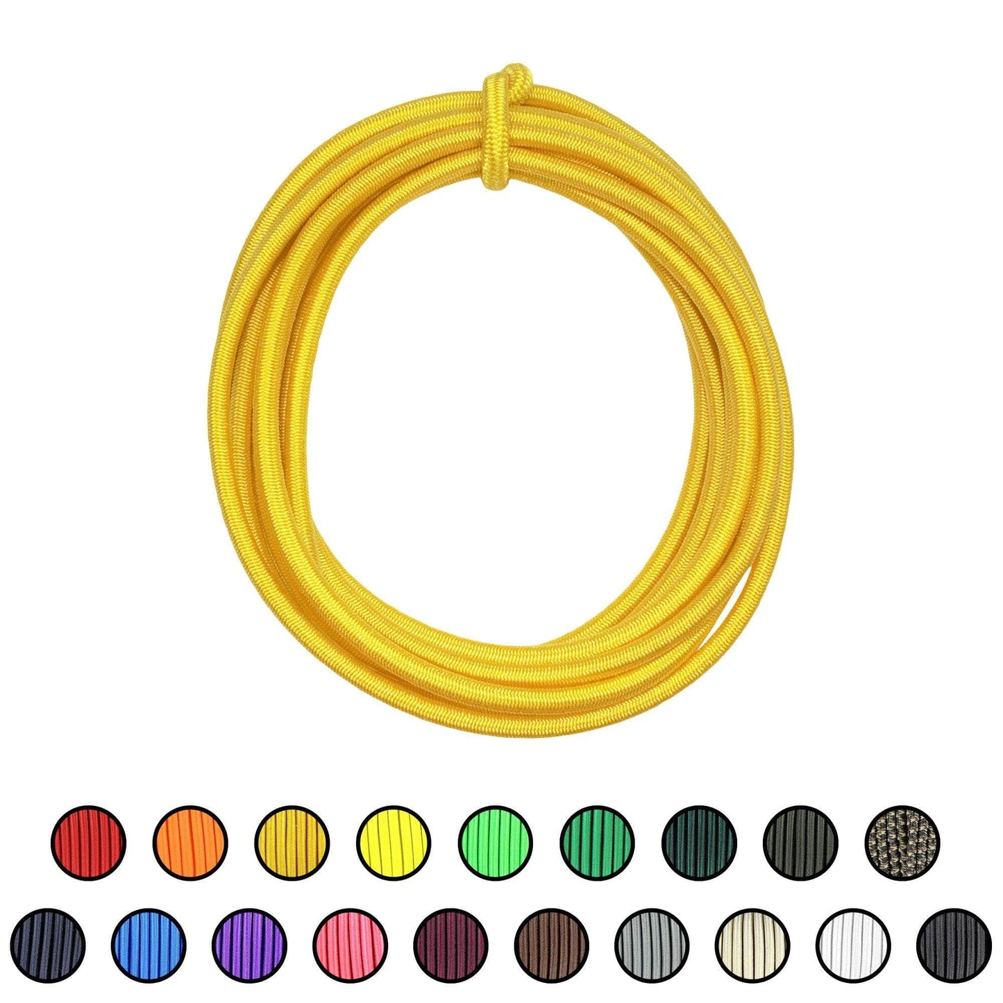3/16" x 10ft / Yellow SKSC3/16-10ft-Yellow RopeHub Shock Cord