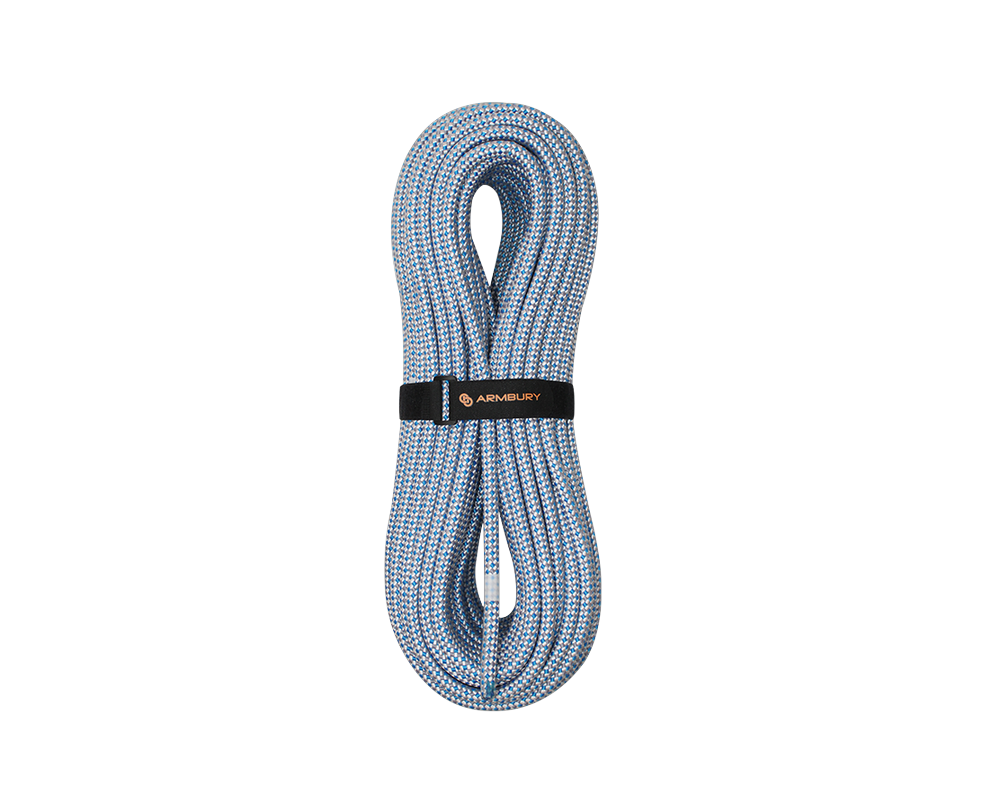 Arbury Static 11 mm InterCore rope in Blue/White