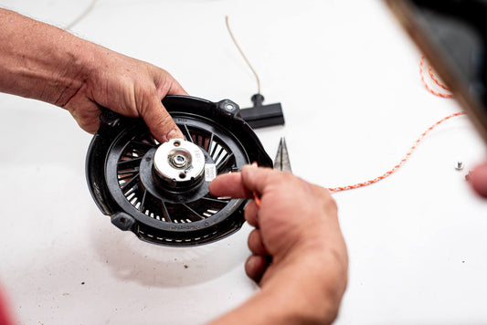 feeding lawn mower pull cord replacement