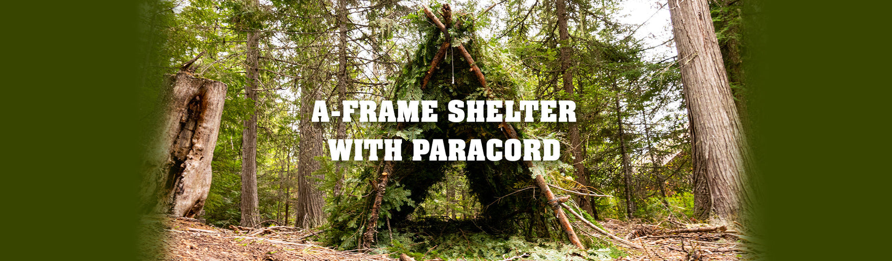A-Frame Shelter With Paracord