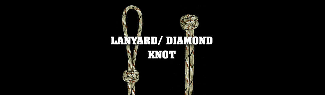 paracord diamond knot or lanyard knot tutorial