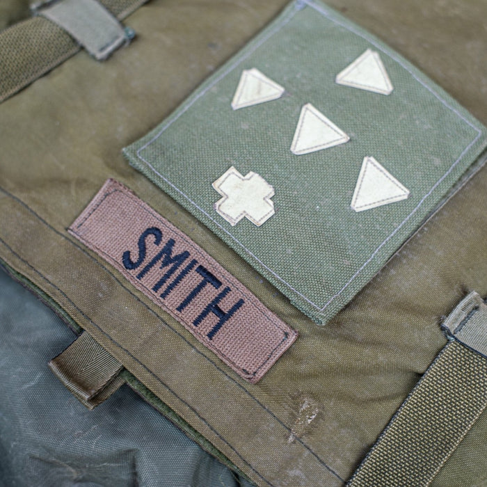 kevlar thread used on backpack nametag