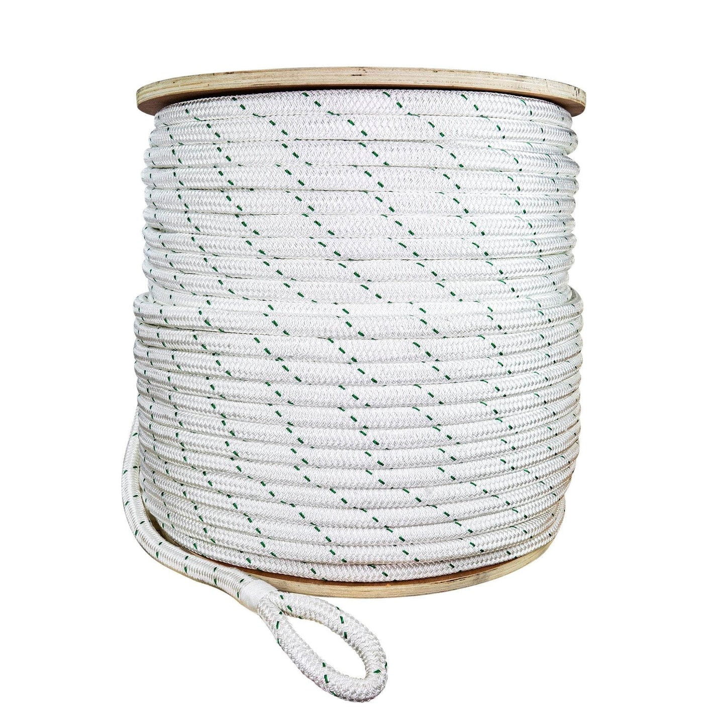 1-1/8 in / 1200 ft / White (May or May Not Include Green Tracer) SK-DBPR-1-18x1200 RopeHub Double Braid Rope
