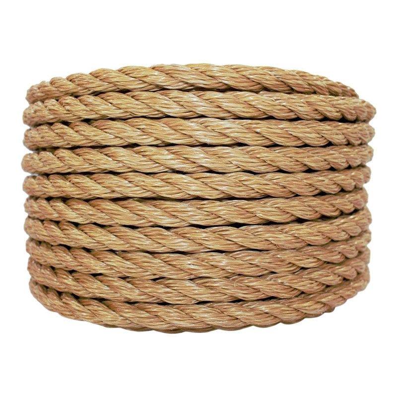 Twisted ProManila Rope: Tan Polypropylene | RopeHub