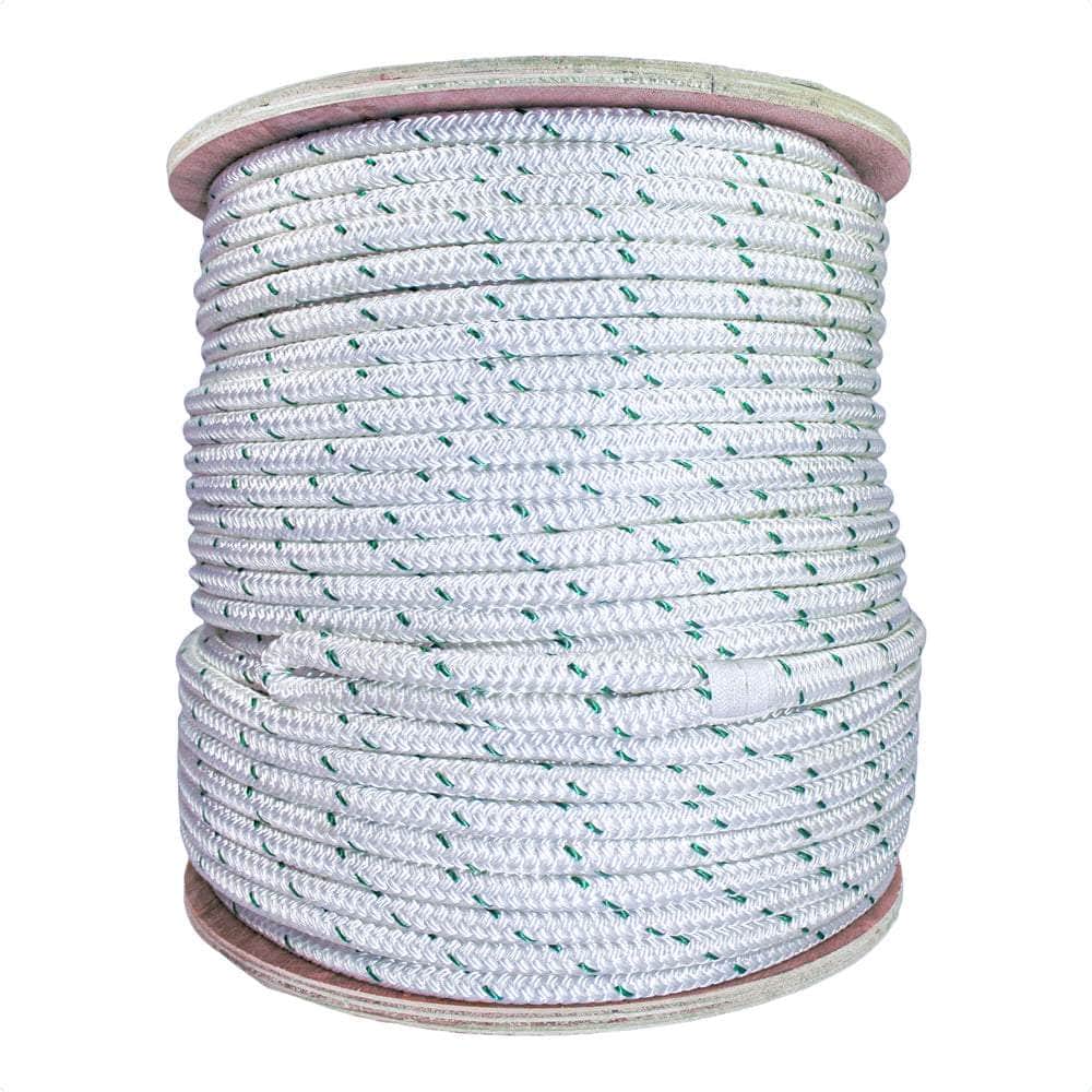 1/2 in / 600 ft / White (May or May Not Include Green Tracer) SK-DBPR-12x600 RopeHub Double Braid Rope