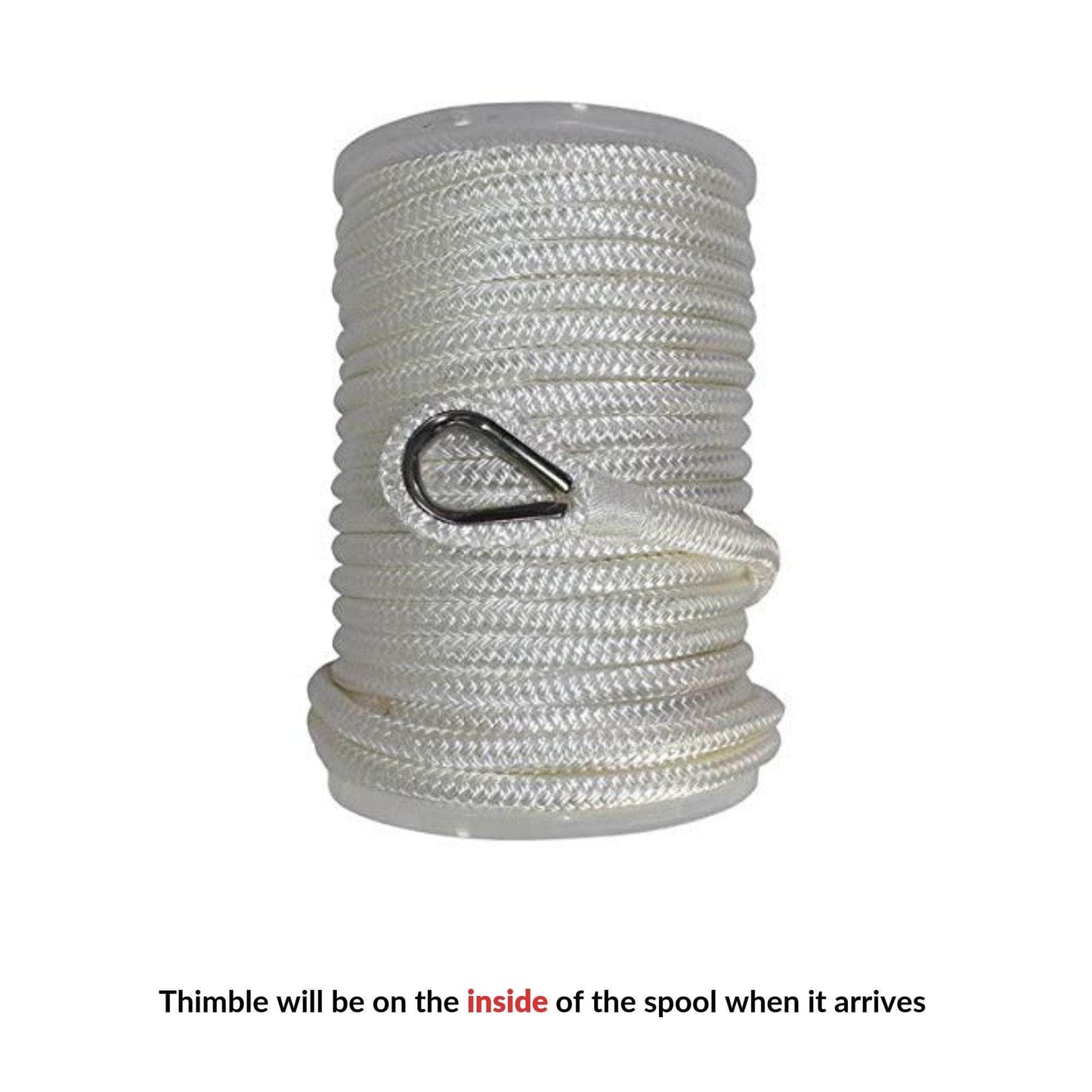 1/2 inch x 100ft / White SK-NDBAL-12x100ft-White RopeHub Rope