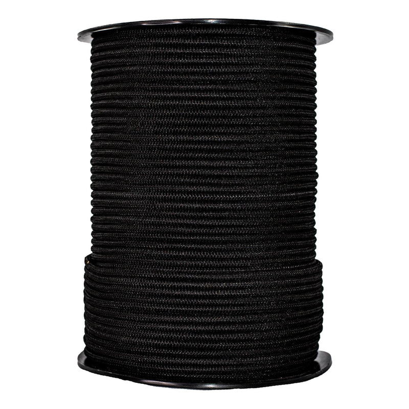 1/4 in / 1,000 ft / Black 1139pf1ks2 RopeHub Shock Cord
