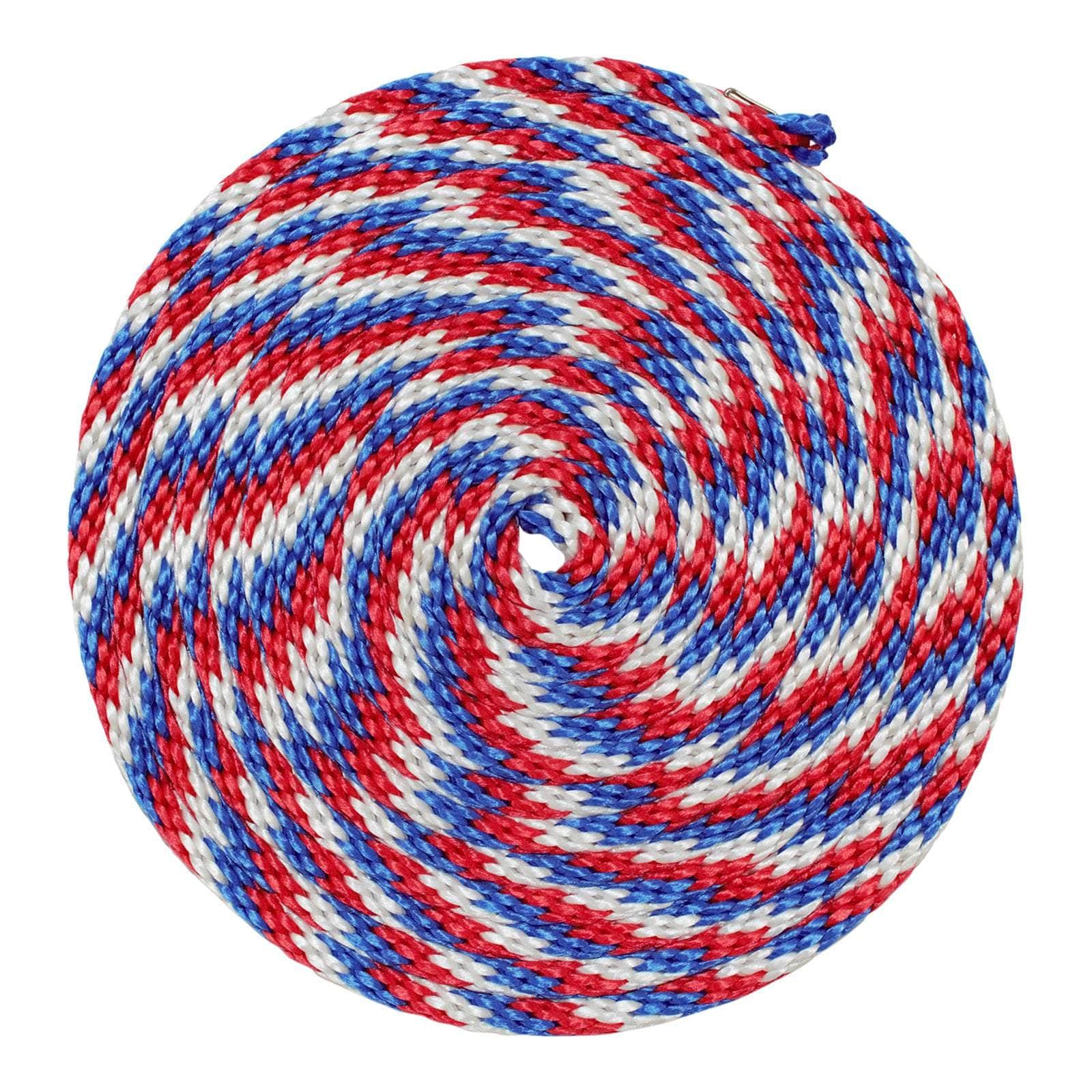 1/4 in / 10 ft / RedWhiteBlue SK-MFP-RedWhiteBlue-14-10 RopeHub Solid Braid Rope