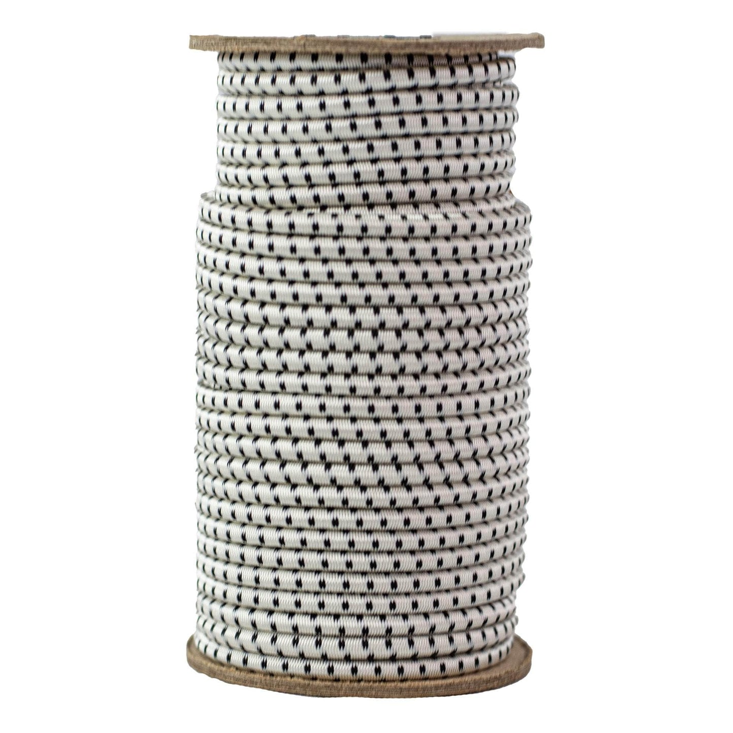 1/4 in / 100 ft - Coil / White w Black Tracer SKPPSC-14x100-WhiteBT RopeHub Shock Cord