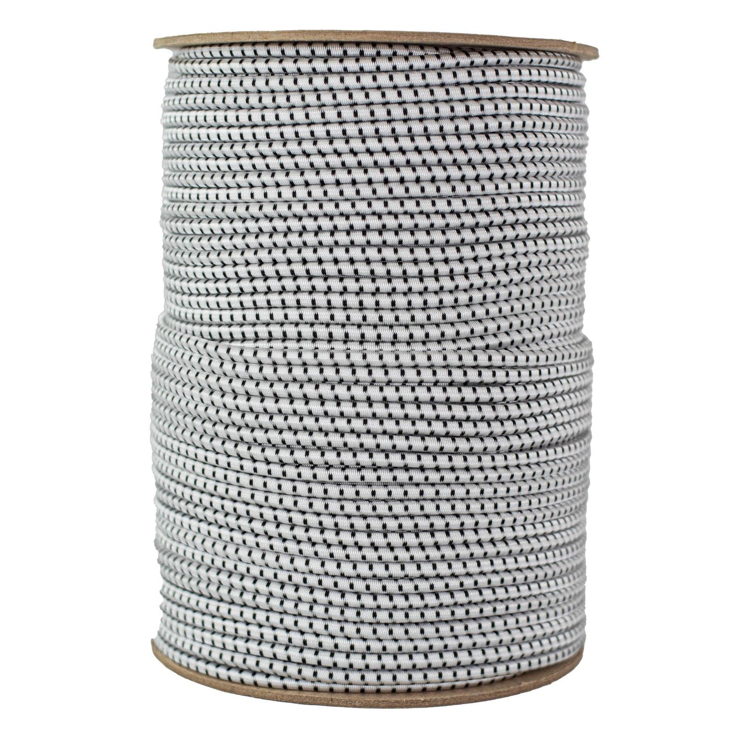 1/4 in / 500 ft - Spool / White w Black Tracer SKPPSC-14x500-WhiteBT RopeHub Shock Cord