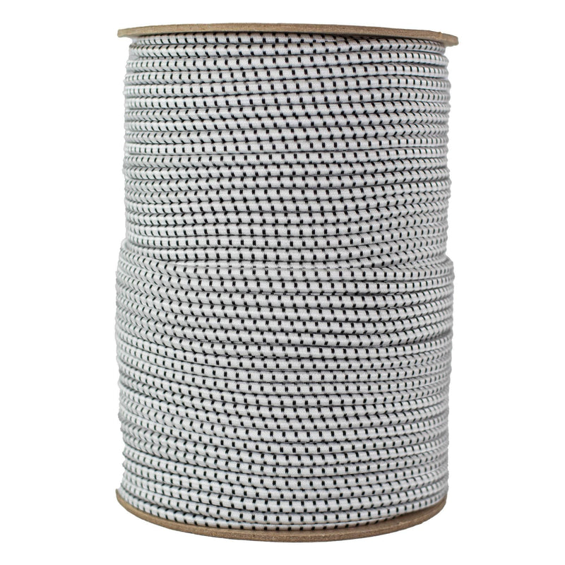 1/4 in / 500 ft - Spool / White w Black Tracer SKPPSC-14x500-WhiteBT RopeHub Shock Cord