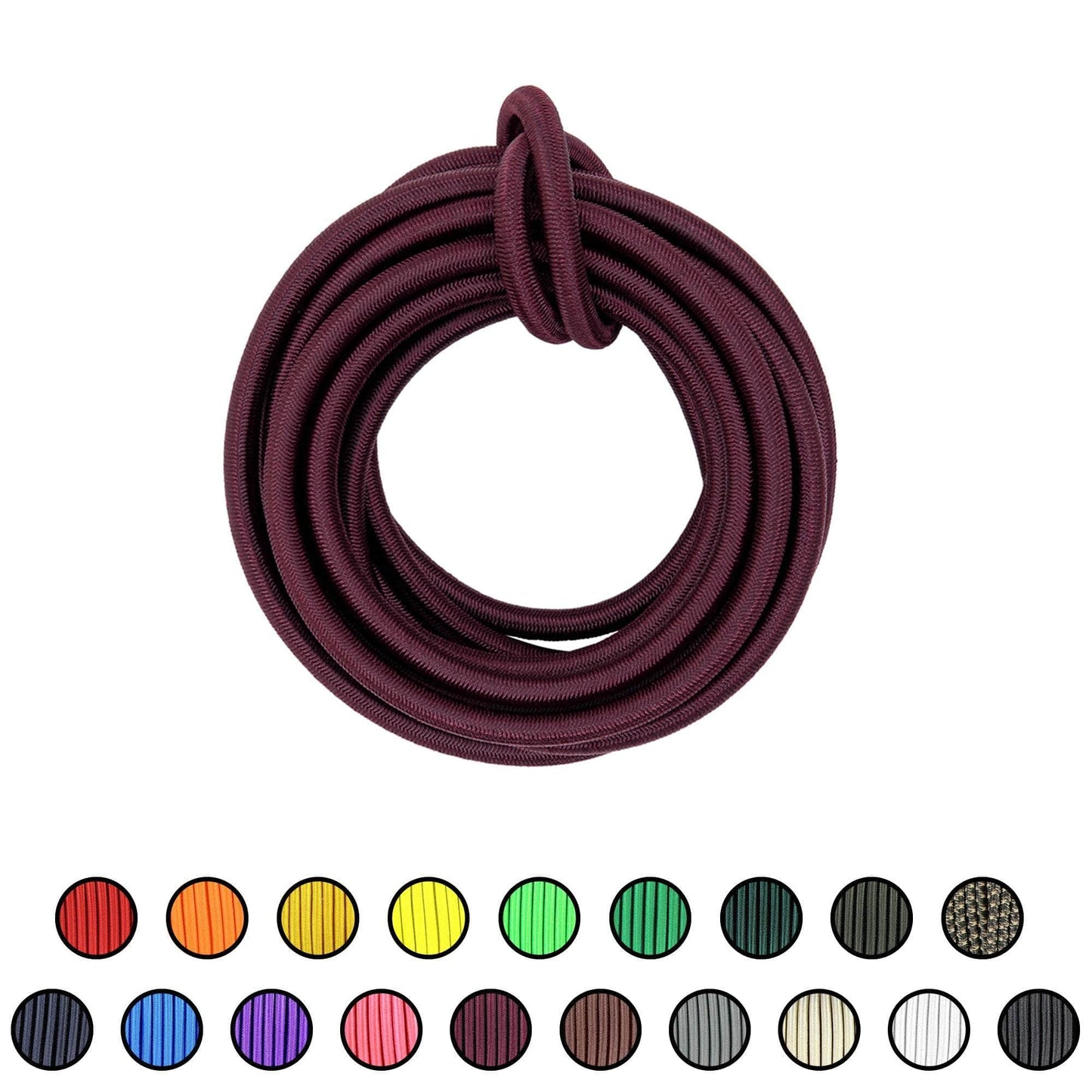 1/4" x 10ft / Maroon SKSC1/4-10ft-Maroon RopeHub Shock Cord