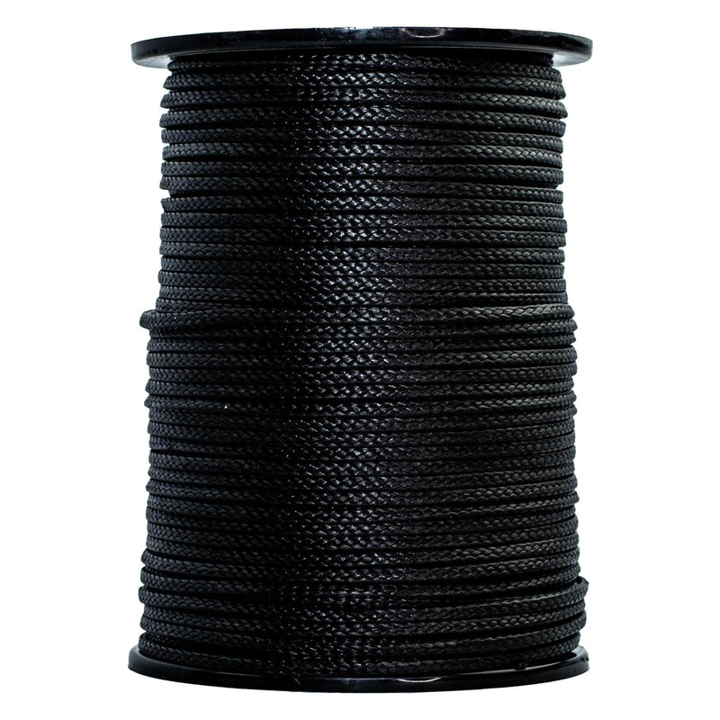 1/8 in (3mm) / 600 ft / Black SK-AMB-Black-18x600 RopeHub Hollow Braid Rope
