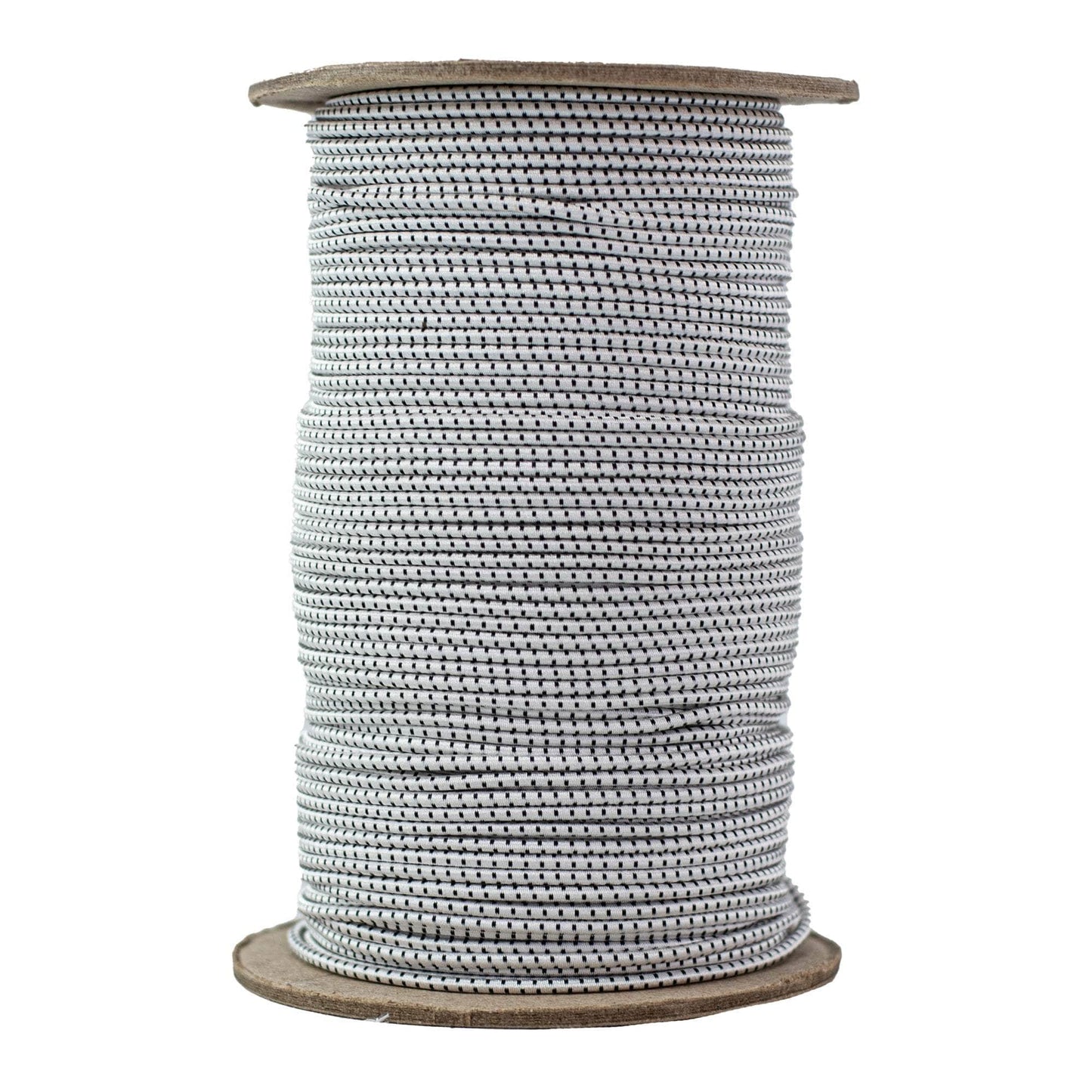 1/8 in / 500 ft - Spool / White w Black Tracer SKPPSC-18x500-WhiteBT RopeHub Shock Cord