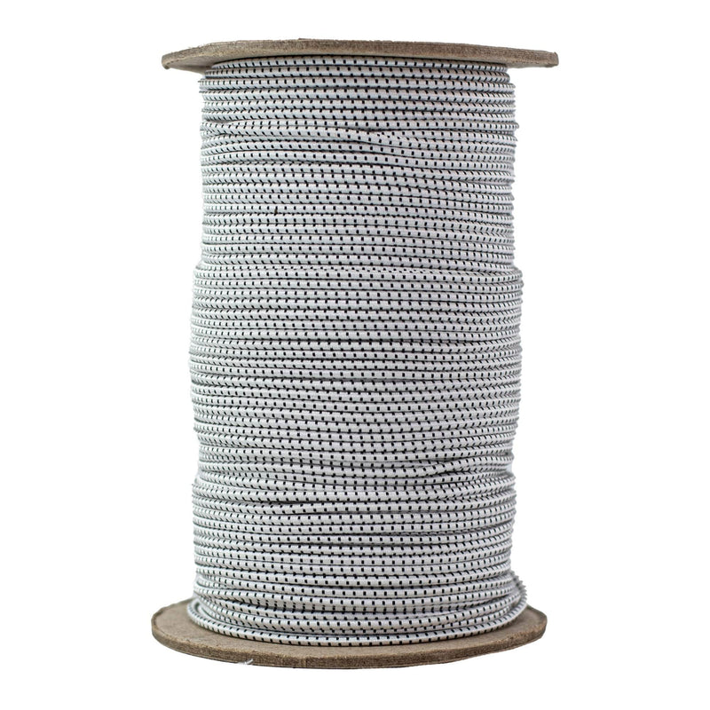 1/8 in / 500 ft - Spool / White w Black Tracer SKPPSC-18x500-WhiteBT RopeHub Shock Cord