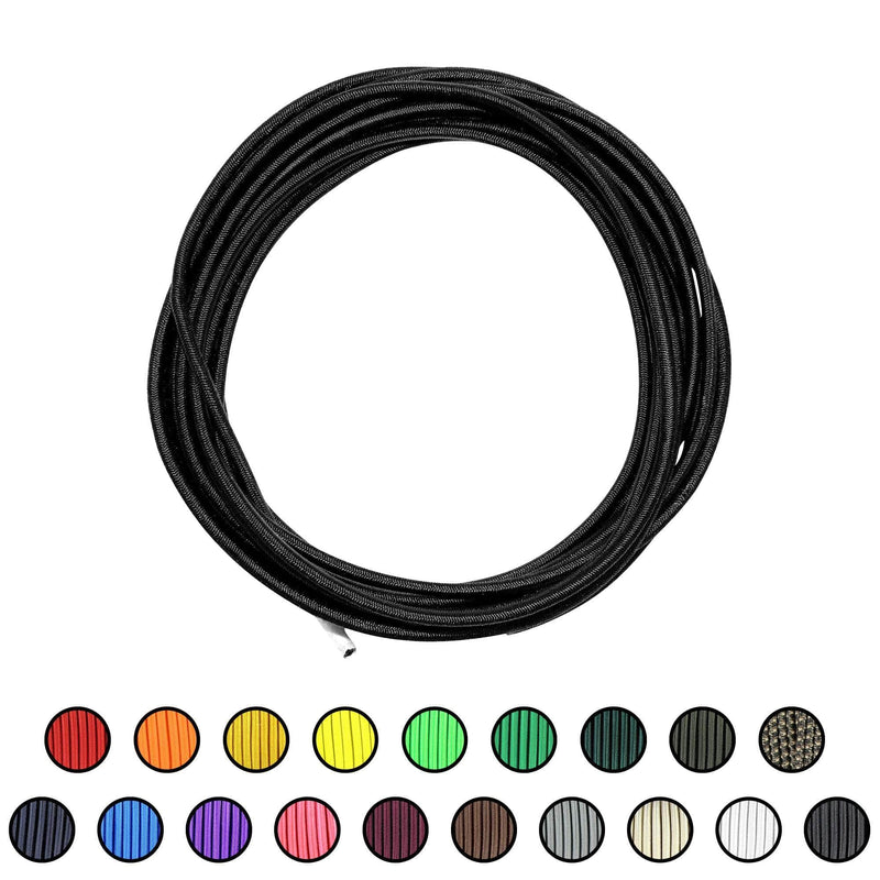 1/8" x 10ft / Black SKSC1/8-10ft-Black RopeHub Shock Cord