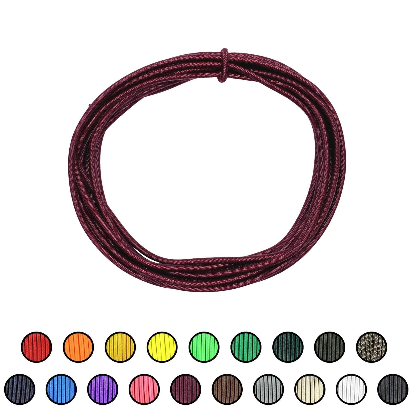 1/8" x 10ft / Maroon SKSC1/8-10ft-Maroon RopeHub Shock Cord