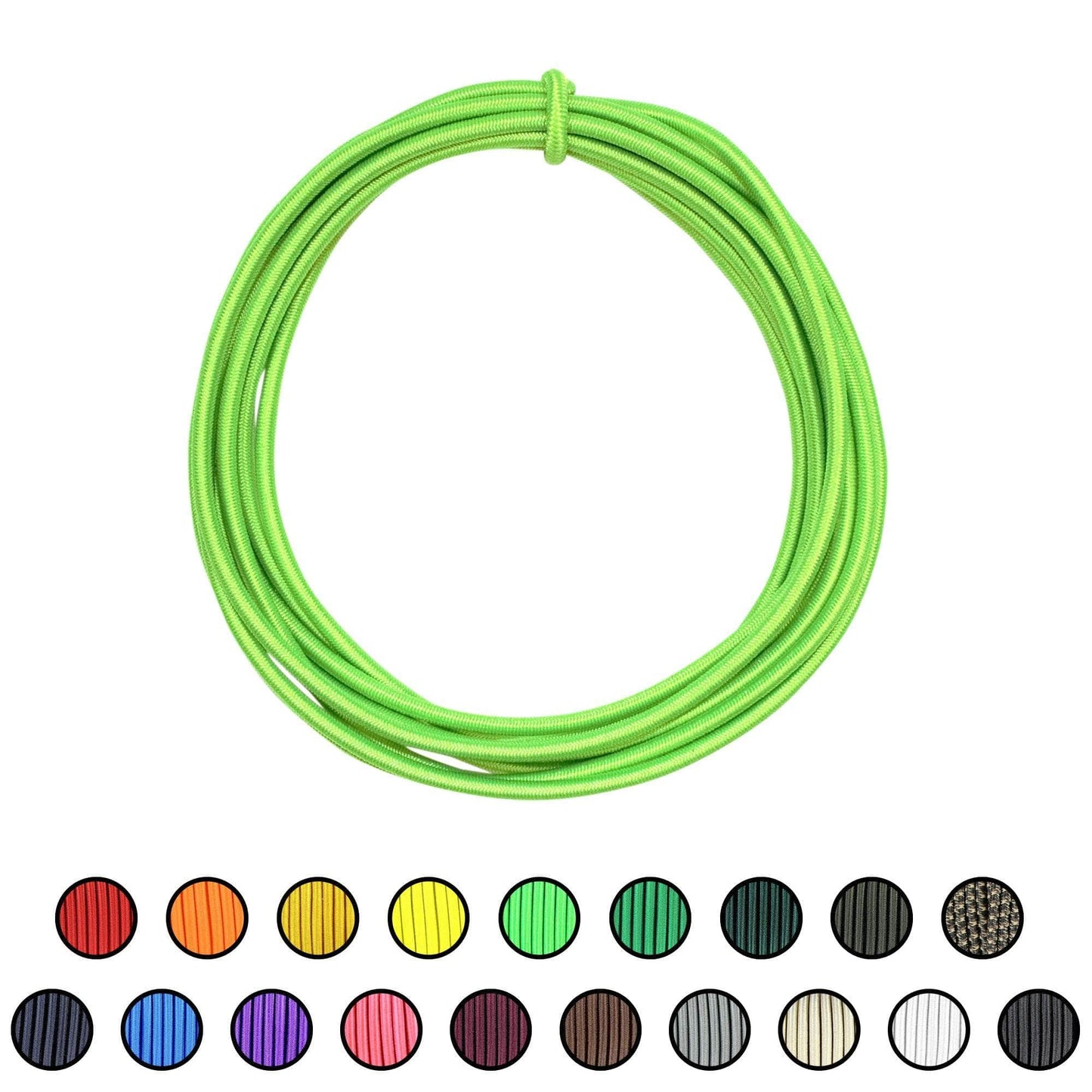 1/8" x 10ft / Neon Green SKSC1/8-10ft-NeonGreen RopeHub Shock Cord
