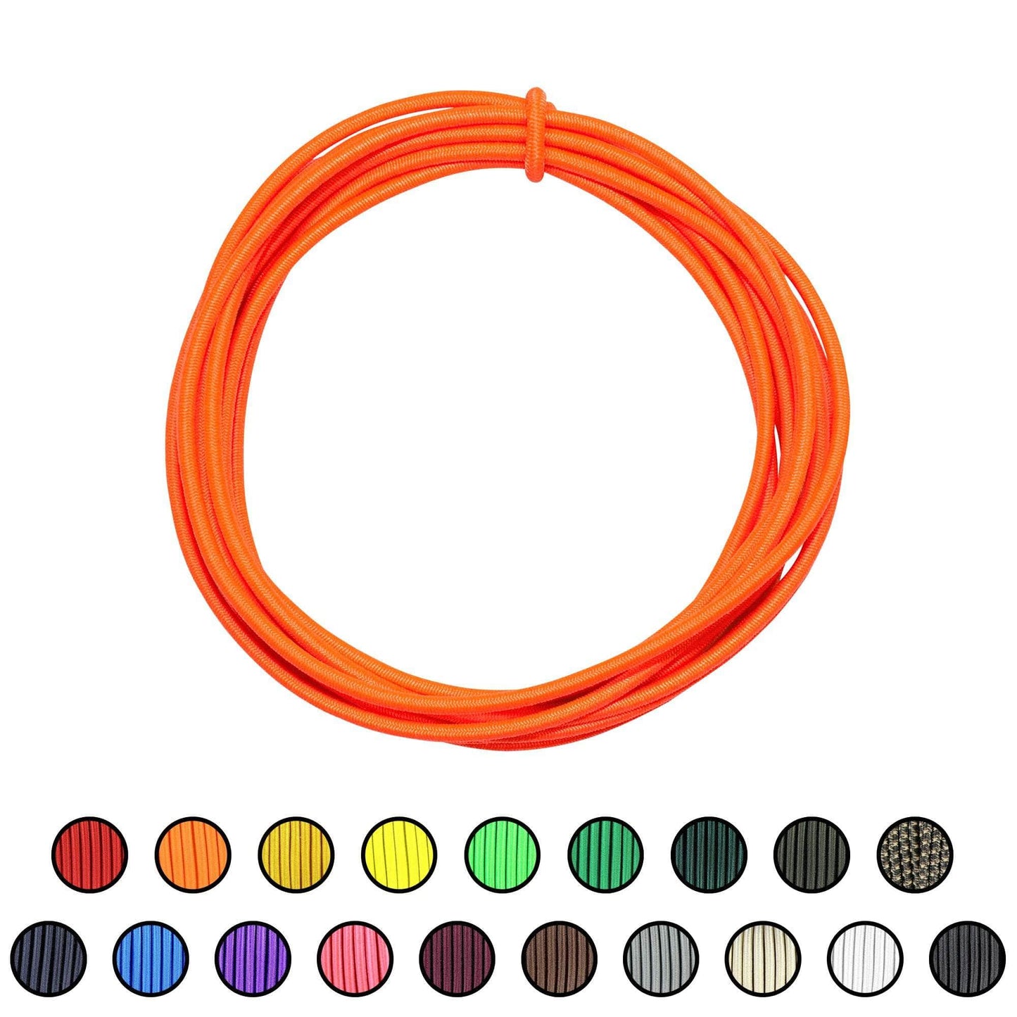 1/8" x 10ft / Neon Orange SKSC1/8-10ft-NeonOrange RopeHub Shock Cord