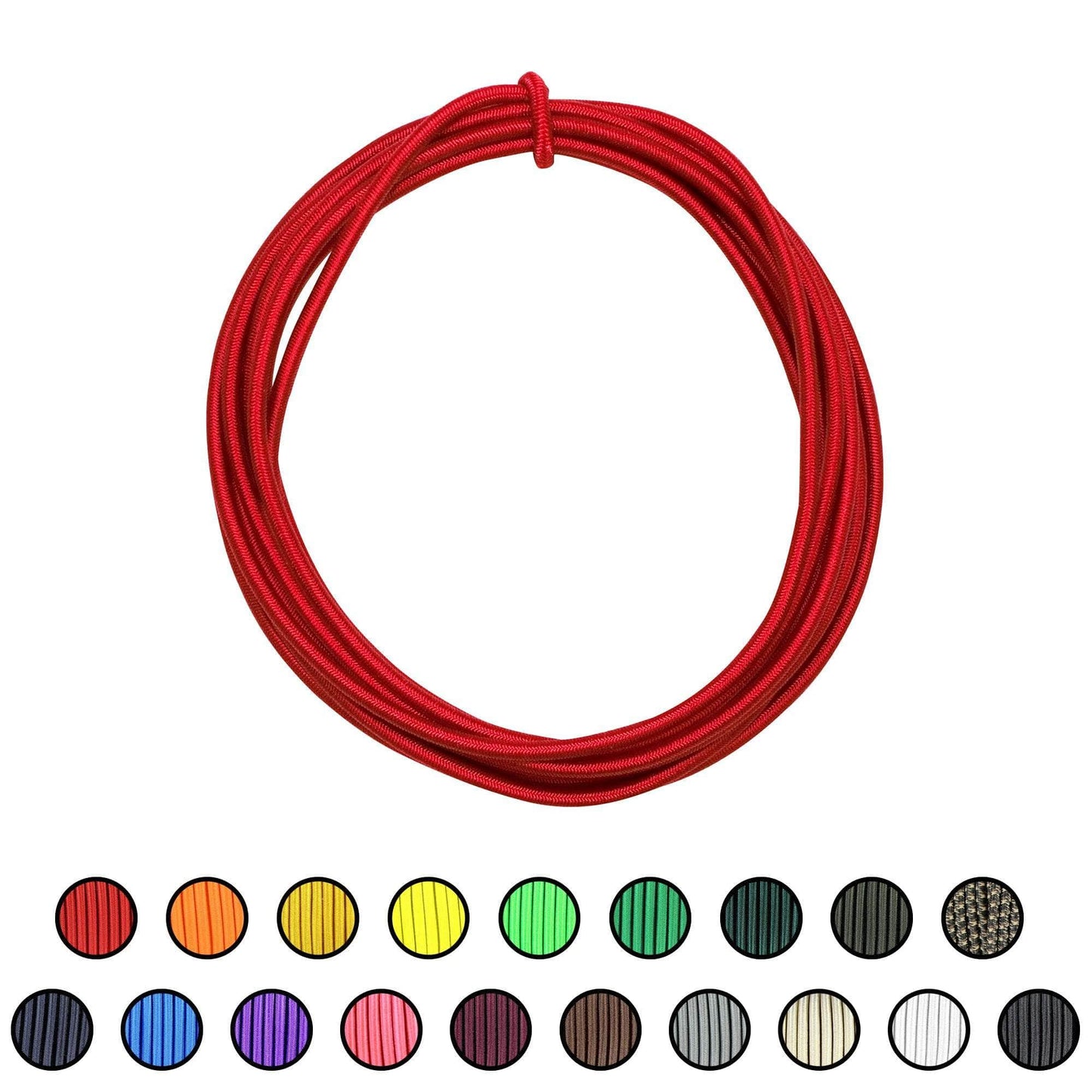 1/8" x 10ft / Red SKSC1/8-10ft-Red RopeHub Shock Cord