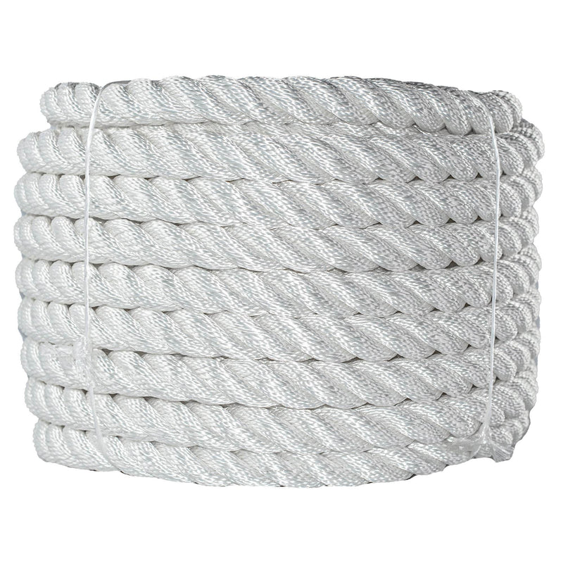 1 in / 300 ft - Spool / White SK-TN-1x300ft-White RopeHub Twisted Rope
