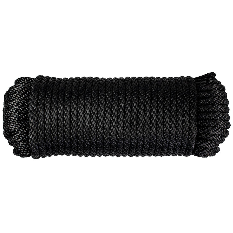 (#10) 5/16 in / 100 ft / Black SK-SBP-516x100-Black RopeHub Solid Braid Rope