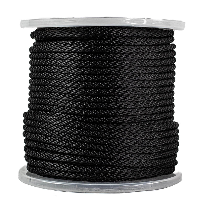 (#10) 5/16 in / 250 ft / Black SK-SBP-516x250-Black RopeHub Solid Braid Rope