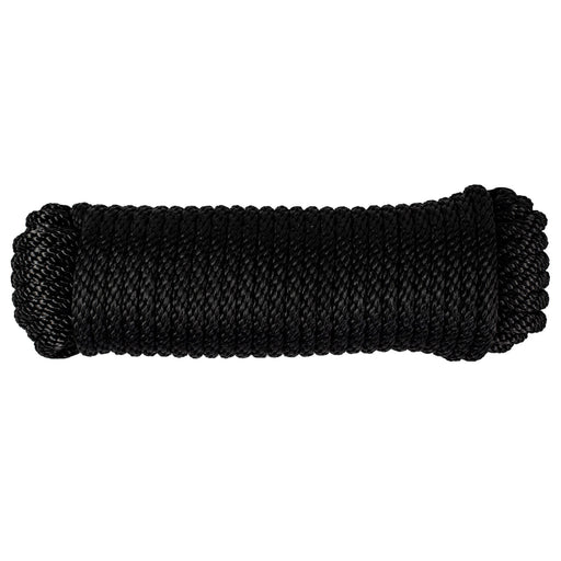 (#10) 5/16 in / 50 ft / Black SK-SBN-516x50-Black RopeHub Solid Braid Rope