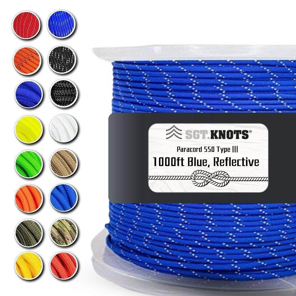 1000ft / Blue SKPC-1000ft-Blue-Reflective RopeHub Paracord