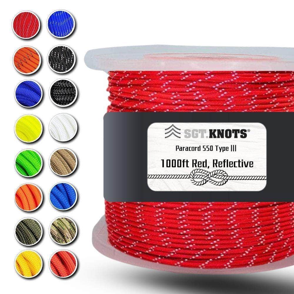 1000ft / Red SKPC-1000ft-Red-Reflective RopeHub Paracord