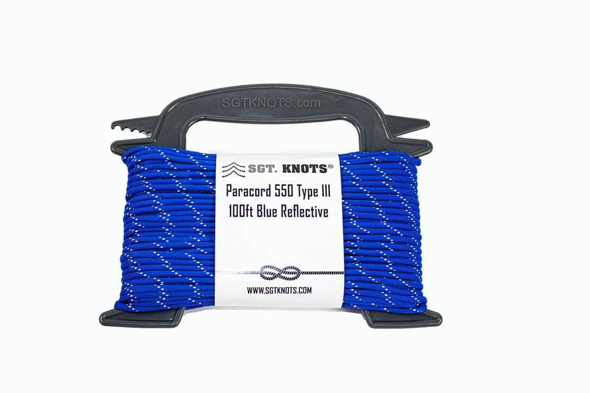 100ft / Blue SKPC-100ft-Blue-Reflective RopeHub Paracord