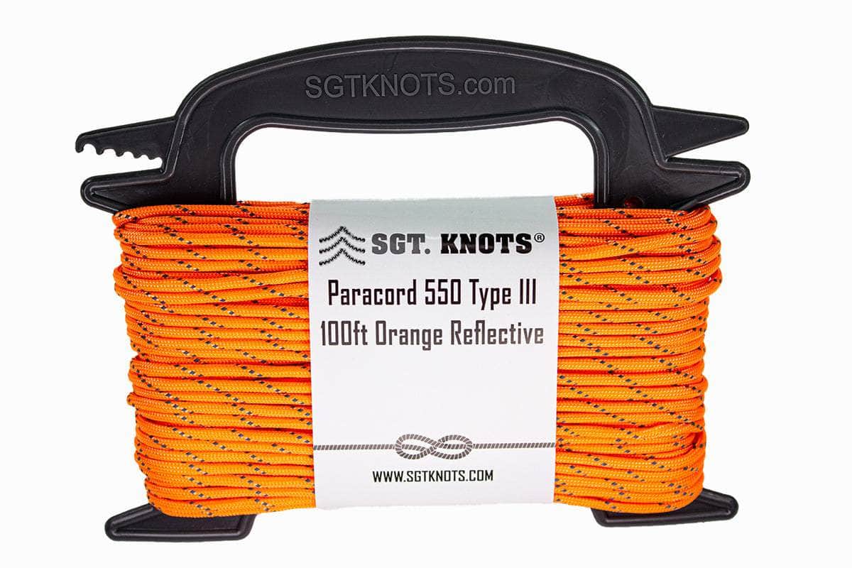 100ft / Orange SKPC-100ft-Orange-Reflective RopeHub Paracord