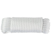 (#12) 3/8 in / 50 ft / White SK-SBN-38x50-White RopeHub Solid Braid Rope