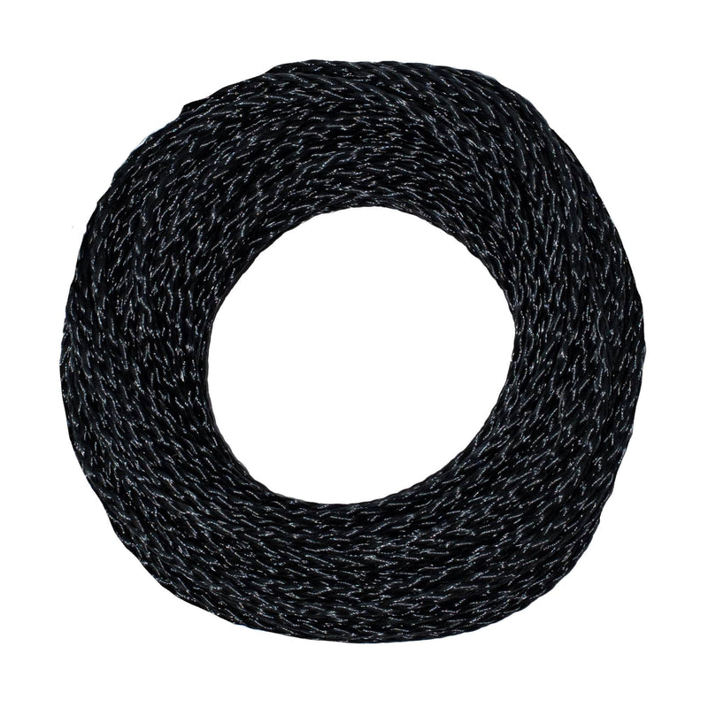 3/16 in / 100 ft / Black SK-HBPP-316x100-Black RopeHub Hollow Braid Rope