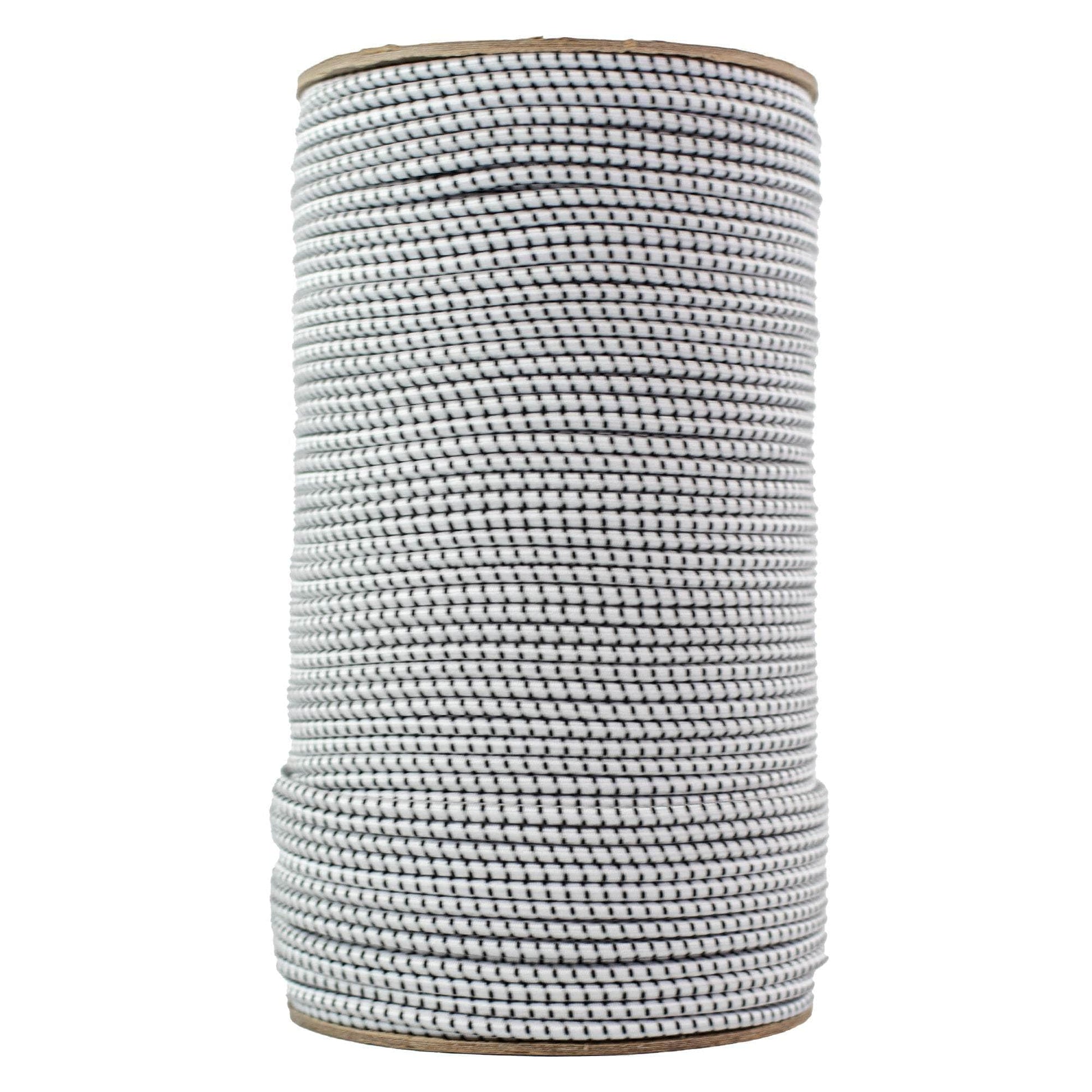 3/16 in / 500 ft - Spool / White w Black Tracer SKPPSC-316x500-WhiteBT RopeHub Shock Cord