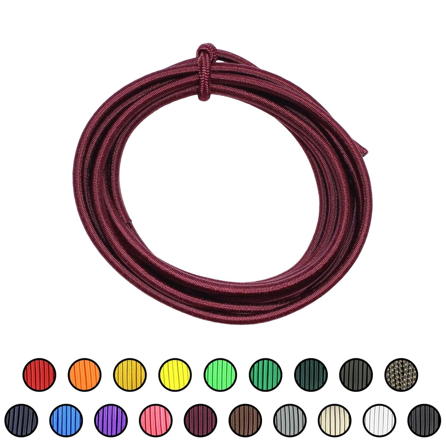3/16" x 10ft / Maroon SKSC3/16-10ft-Maroon RopeHub Shock Cord