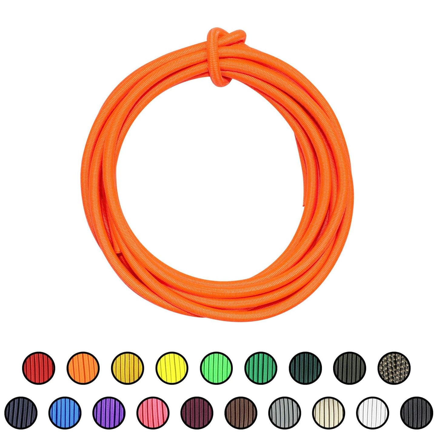 3/16" x 10ft / Neon Orange SKSC3/16-10ft-NeonOrange RopeHub Shock Cord