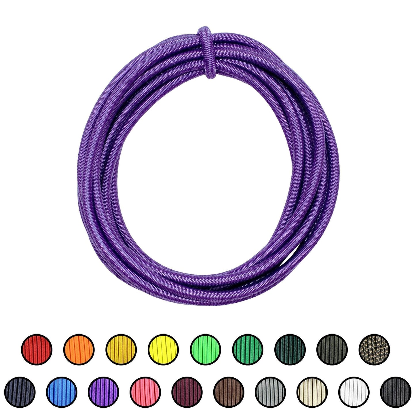3/16" x 10ft / Purple SKSC3/16-10ft-Purple RopeHub Shock Cord