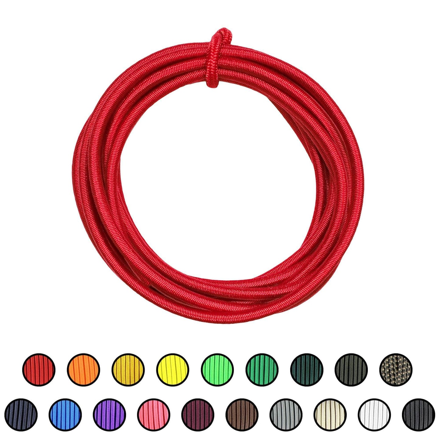 3/16" x 10ft / Red SKSC3/16-10ft-Red RopeHub Shock Cord