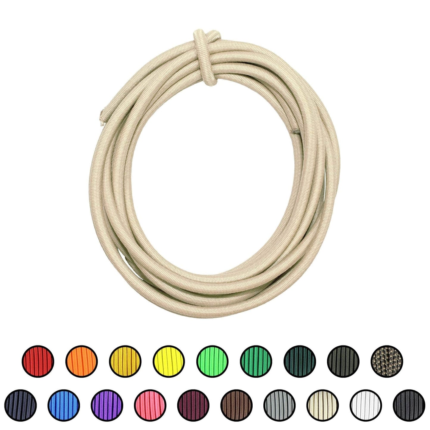 3/16" x 10ft / Tan SKSC3/16-10ft-Tan RopeHub Shock Cord