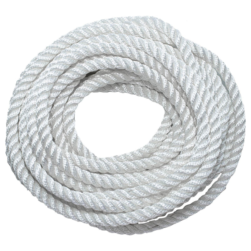 3/4 in / 50 ft / White SK-TP-34x50ft-White RopeHub Twisted Rope