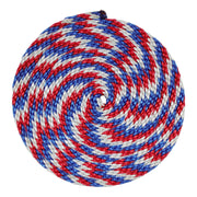 3/8 in / 10 ft / RedWhiteBlue SK-MFP-RedWhiteBlue-38-10 RopeHub Solid Braid Rope