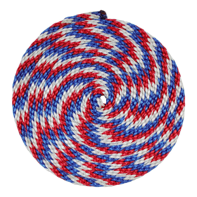 3/8 in / 10 ft / RedWhiteBlue SK-MFP-RedWhiteBlue-38-10 RopeHub Solid Braid Rope