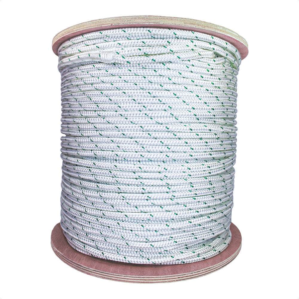 3/8 in / 1200 ft / White (May or May Not Include Green Tracer) SK-DBPR-38x1200 RopeHub Double Braid Rope