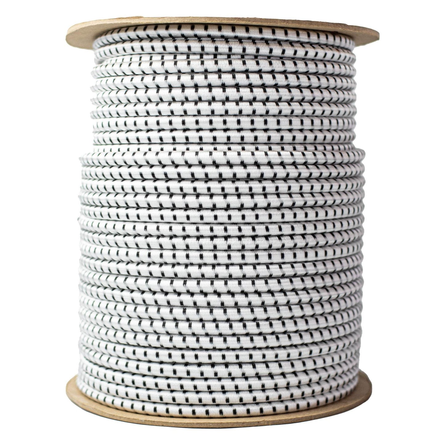 3/8 in / 500 ft - Spool / White w Black Tracer SKPPSC-38x500-WhiteBT RopeHub Shock Cord