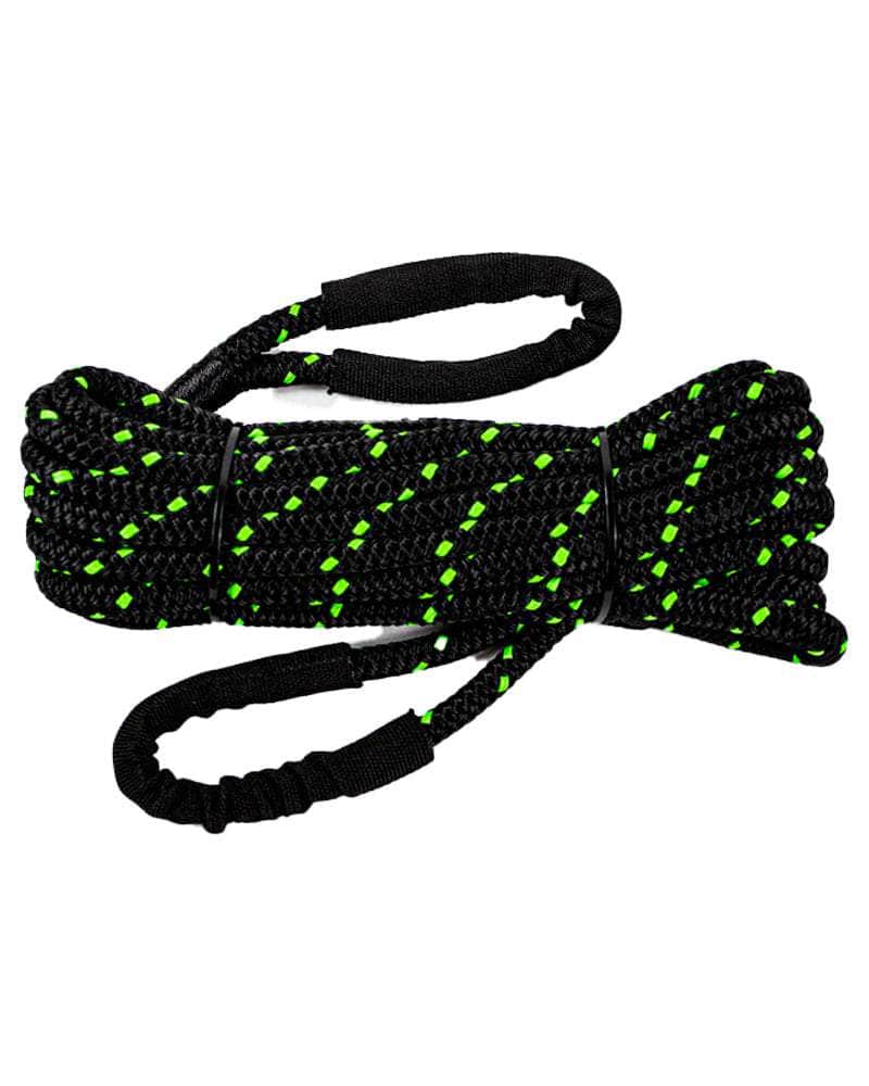 3/8 in x 20 ft / Black w GreenFleck SK-DBRR-38x20-Black-Green RopeHub Rope