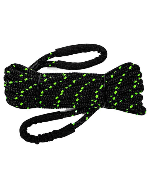 3/8 in x 20 ft / Black w GreenFleck SK-DBRR-38x20-Black-Green RopeHub Rope