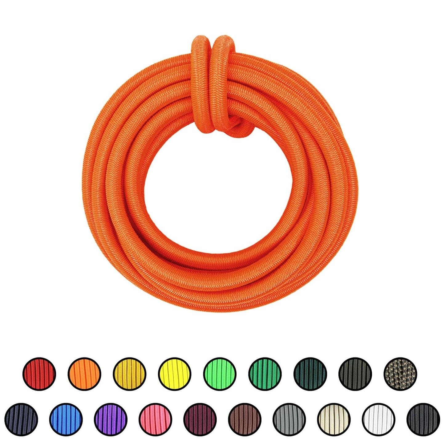 3/8" x 10ft / NeonOrange SKSC3/8-10ft-NeonOrange RopeHub Shock Cord