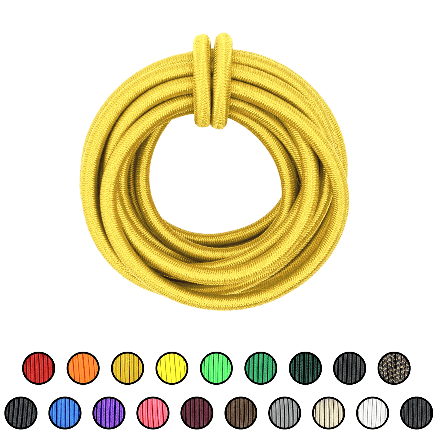 3/8" x 10ft / Yellow SKSC3/8-10ft-Yellow RopeHub Shock Cord